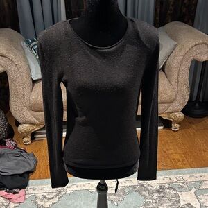 Zara Elegant Black Long Sleeve Tee